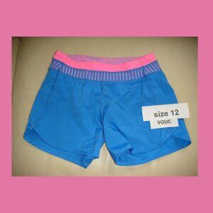 Ivivva Girl by Lululemon 🍋Relay Racer Short drawstring liner pocket size 12